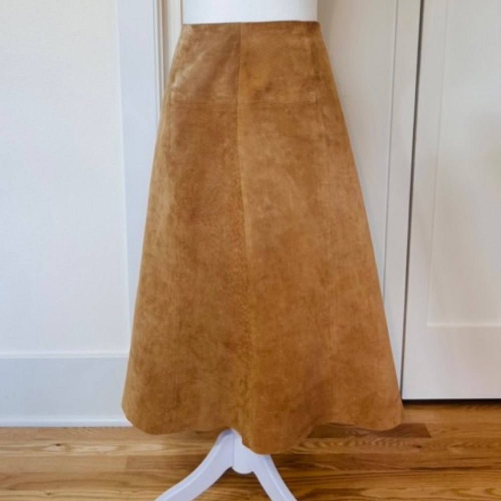 Anonymous John Carlisle Vintage 100% Suede/Leather Skirt